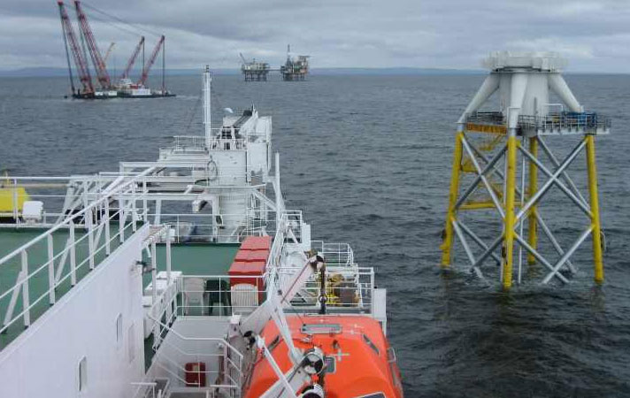 Offshore Pylon for Wind Turbine - Image by courtesy of Global Marine Systems Ltd